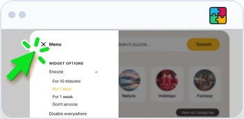 Disable the widget